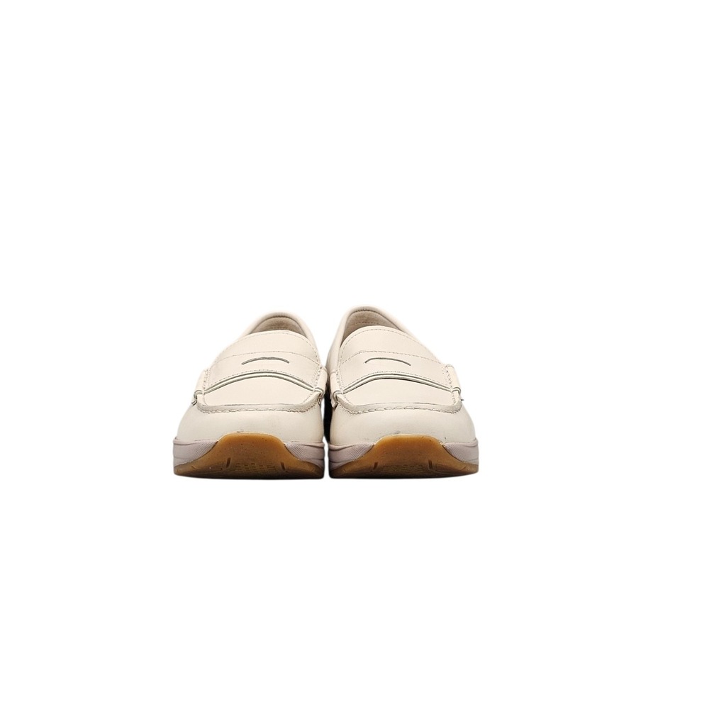MBT Women's Size 5 US NWOB Rocker White Leather Toning Penny Loafers Shoes Flats - Picture 2 of 8